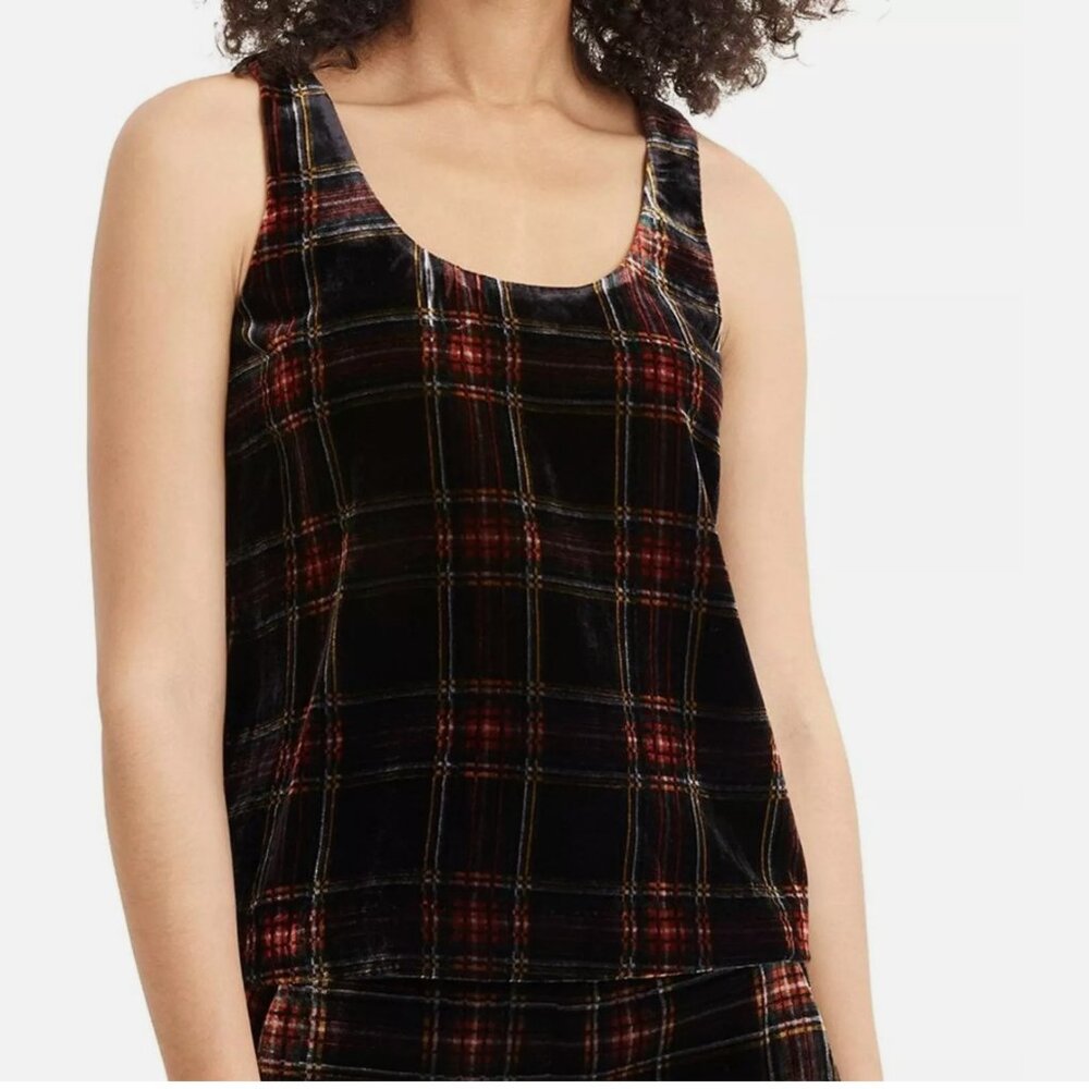 J CREW velvet tank top in stewart tartan,  Women's Size 8